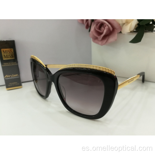 Gafas de sol anti-ultravioleta de cuadro completo para mujeres